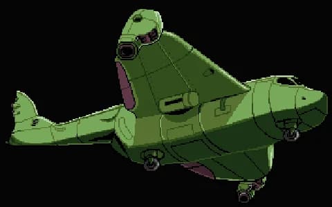 Animated airship pixel art